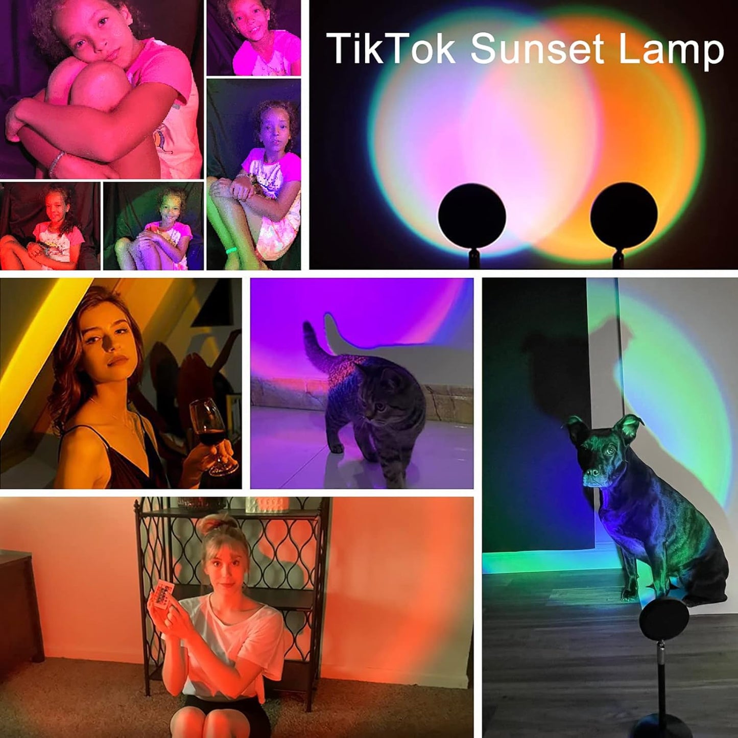 Sunset Lamp,16 Colors Sunset Projection Lamp with Remote,Sunset Lamp Projection,Romantic Sunset Projector,Rainbow Projection Night Light,Sunset Lamp Color Changing,Lamp for Girlfriend