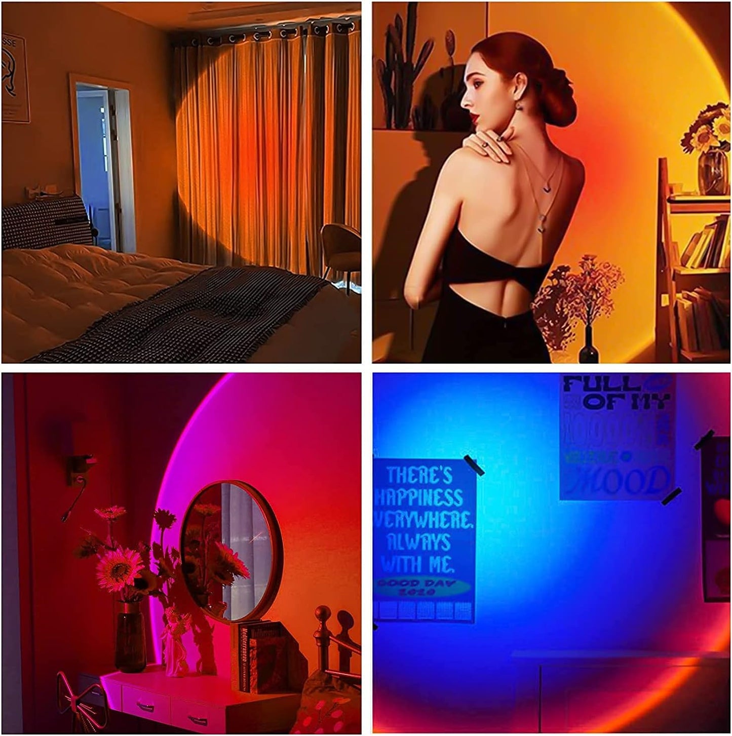 Sunset Lamp,16 Colors Sunset Projection Lamp with Remote,Sunset Lamp Projection,Romantic Sunset Projector,Rainbow Projection Night Light,Sunset Lamp Color Changing,Lamp for Girlfriend